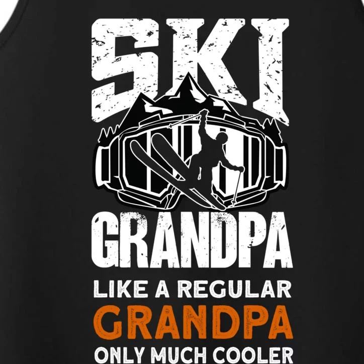 Ski Grandpa Funny Gift Ski Driver Funny Ski Skiing Cool Gift Performance Tank