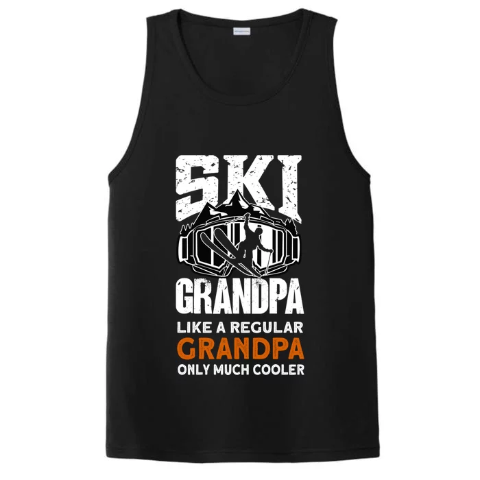 Ski Grandpa Funny Gift Ski Driver Funny Ski Skiing Cool Gift Performance Tank