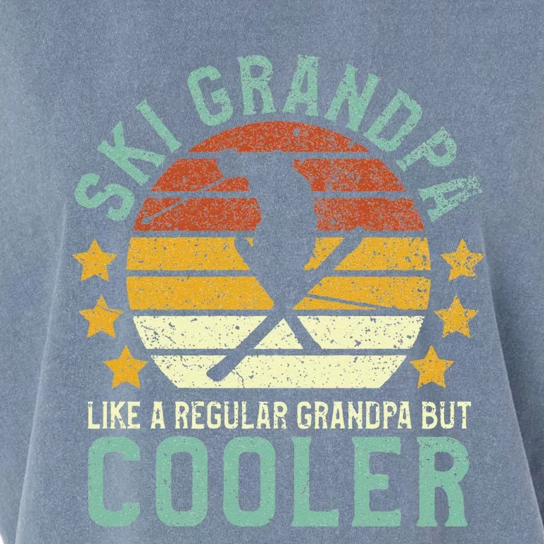 Ski Grandpa Funny Grandfather Skier & Skiing Lover Gift Garment-Dyed Women's Muscle Tee