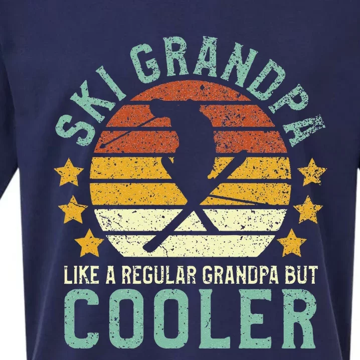 Ski Grandpa Funny Grandfather Skier & Skiing Lover Gift Sueded Cloud Jersey T-Shirt