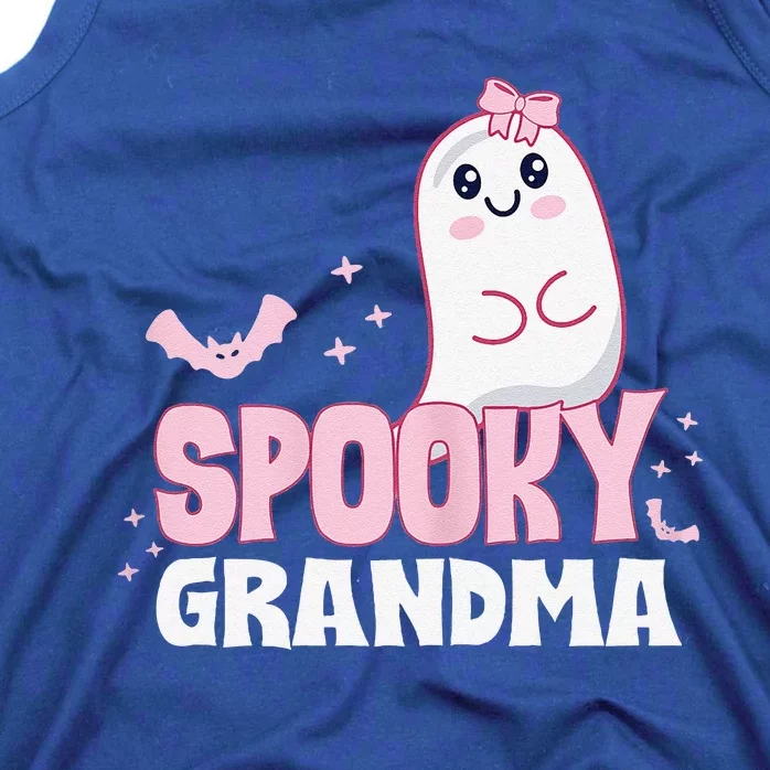 Spooky Grandma Family Cute Pink White Ghost Boo Halloween Tank Top