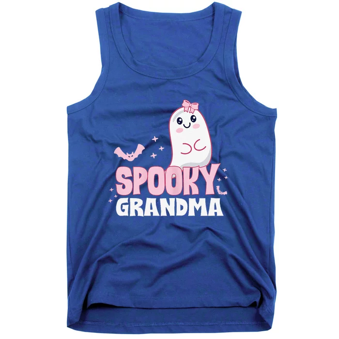 Spooky Grandma Family Cute Pink White Ghost Boo Halloween Tank Top