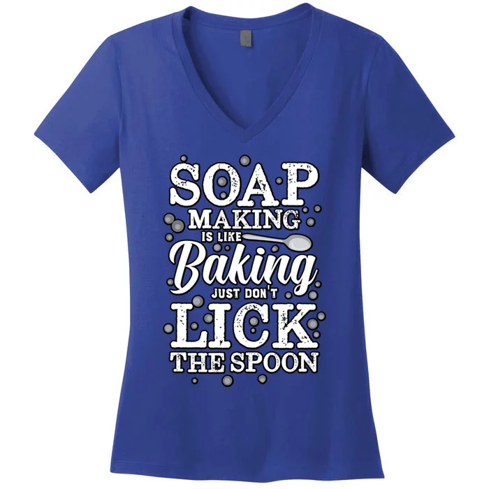 Soapmaking Gift For Soapmakers Makers Handmade Soap Making Gift Women's V-Neck T-Shirt