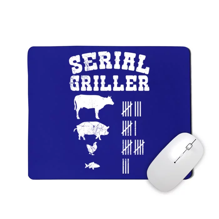 Serial Griller Fathers Day Funny Grilling Grill Bbq Master Gift Mousepad