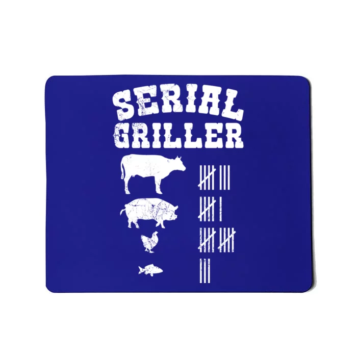 Serial Griller Fathers Day Funny Grilling Grill Bbq Master Gift Mousepad