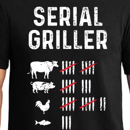 Serial Griller Funny Bbq Master Grill Pun Grilling Joke Cute Gift Pajama Set