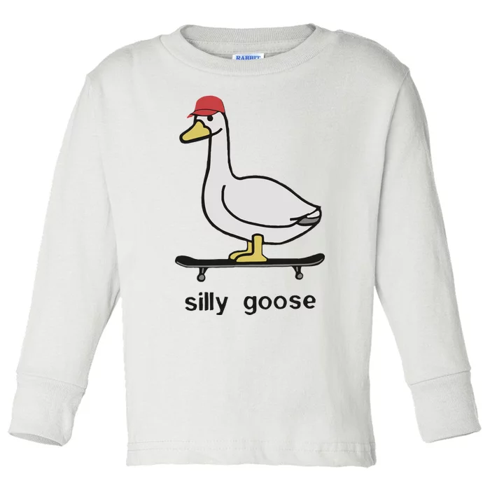 Silly Goose Funny Toddler Long Sleeve Shirt