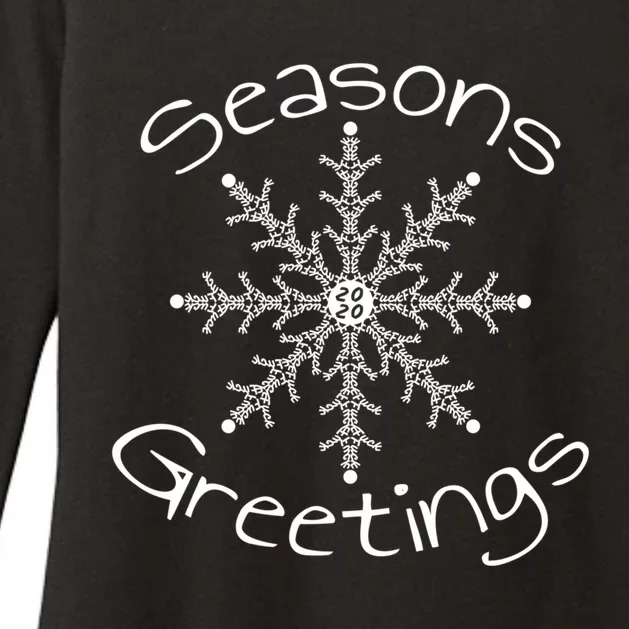 Seasons Greetings F Word Snowflake Dasign Gift Womens CVC Long Sleeve Shirt