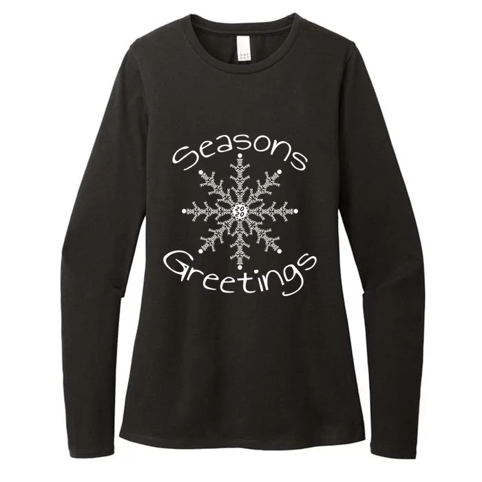 Seasons Greetings F Word Snowflake Dasign Gift Womens CVC Long Sleeve Shirt