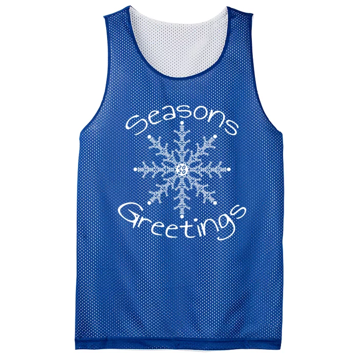 Seasons Greetings F Word Snowflake Dasign Gift Mesh Reversible Basketball Jersey Tank