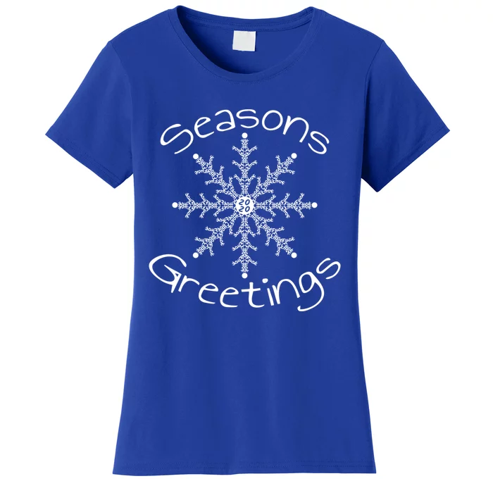 Seasons Greetings F Word Snowflake Dasign Gift Women's T-Shirt