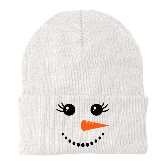 Snowman Girl Face Christmas Winter Knit Cap Winter Beanie