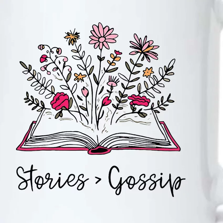 Stories Gossip Funny Bookworm Book Lover Reading Library Black Color Changing Mug