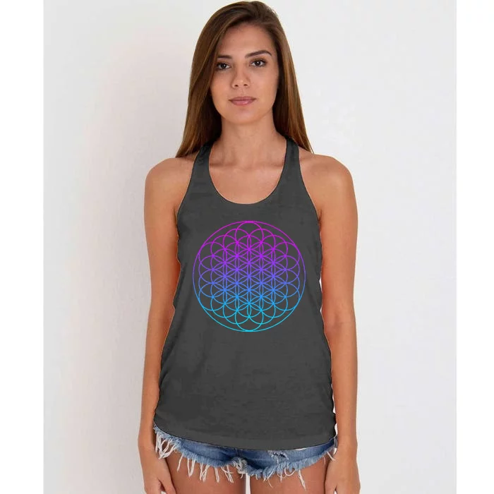 Sacred Geometry Flower Of Life Women's Knotted Racerback Tank