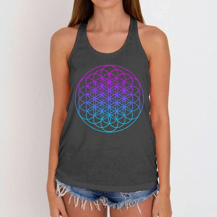 Sacred Geometry Flower Of Life Women's Knotted Racerback Tank