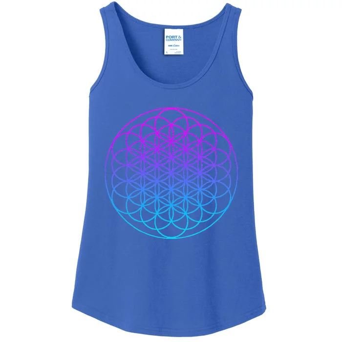 Sacred Geometry Flower Of Life Ladies Essential Tank