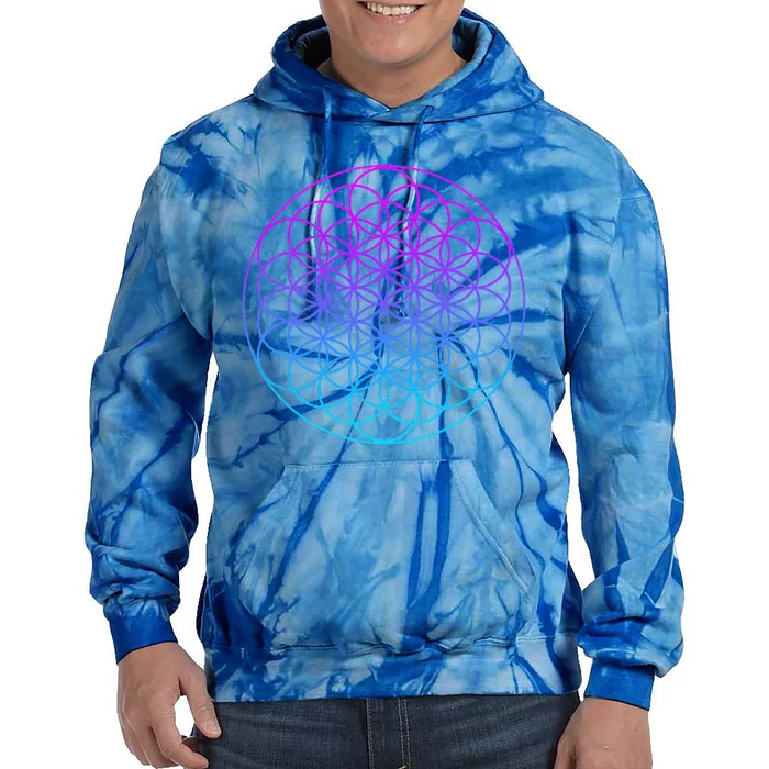 Sacred Geometry Flower Of Life Tie Dye Hoodie