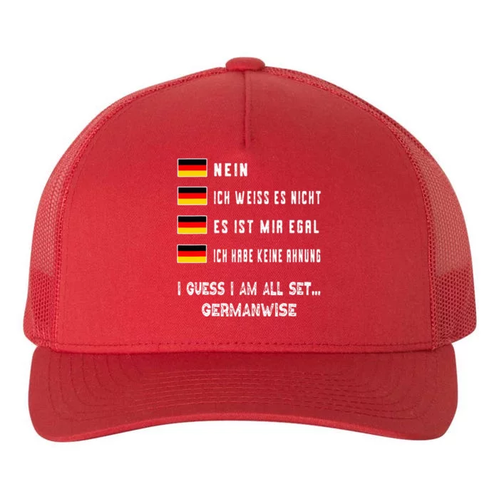 Speaking German Funny Deutsch Student German Language Yupoong Adult 5-Panel Trucker Hat