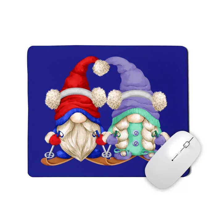 Skiing Gnomes For Grandma And Grandpa Funny Ski Mom And Dad Gift Mousepad