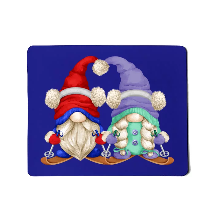 Skiing Gnomes For Grandma And Grandpa Funny Ski Mom And Dad Gift Mousepad