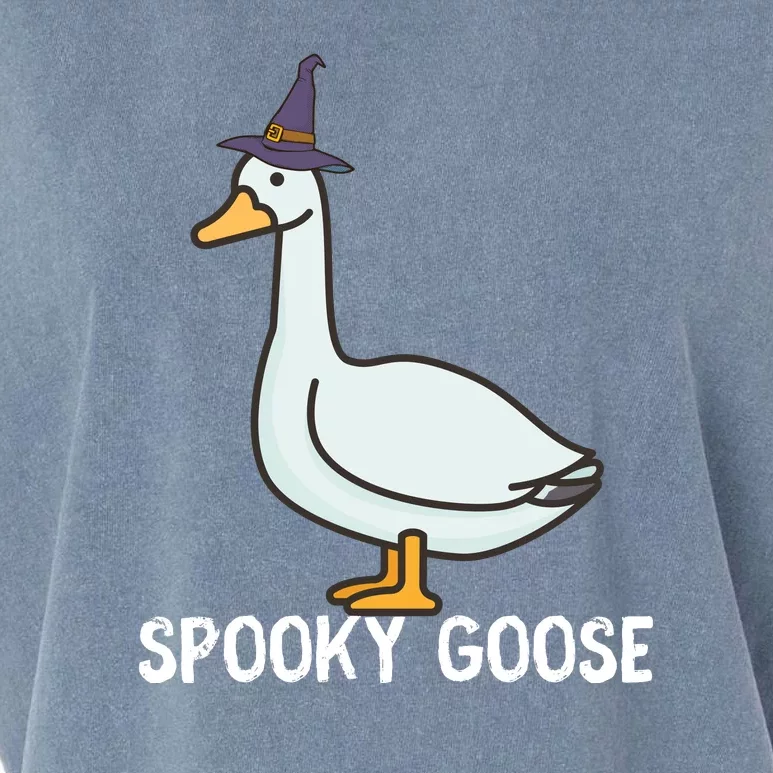 Spooky Goose Funny Goose Halloween Garment-Dyed Women's Muscle Tee