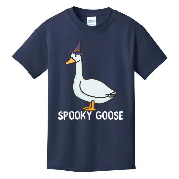 Spooky Goose Funny Goose Halloween Kids T-Shirt