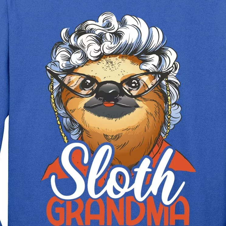 Sloth Grandpa For Who Love The Animal Gift Tall Long Sleeve T-Shirt