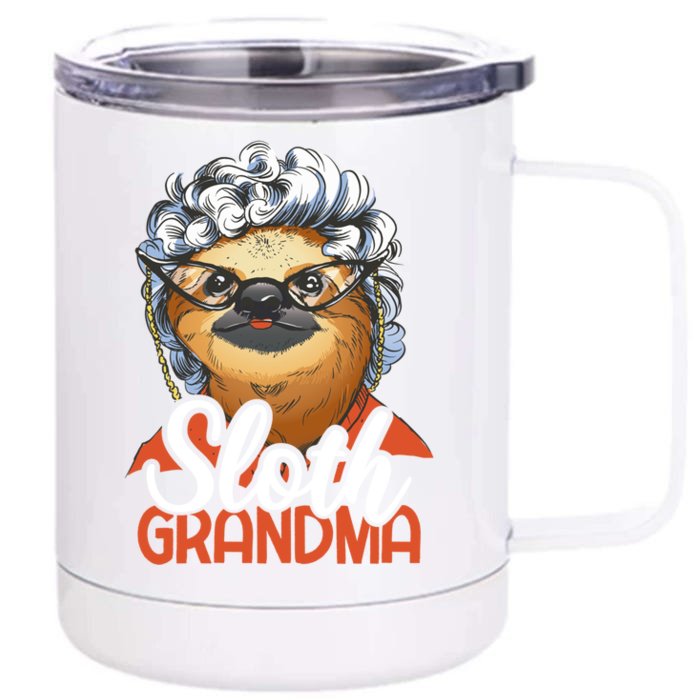 Sloth Grandpa For Who Love The Animal Gift Front & Back 12oz Stainless Steel Tumbler Cup