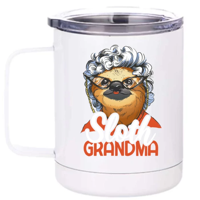 Sloth Grandpa For Who Love The Animal Gift Front & Back 12oz Stainless Steel Tumbler Cup