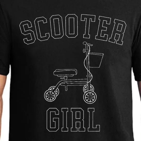 Scooter Girl Funny Broken Foot Ankle Injury Surgery Recovery Pajama Set