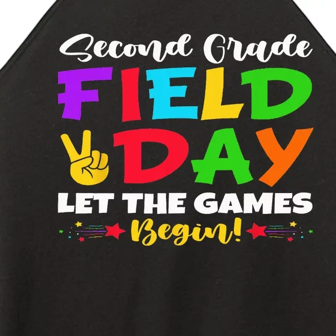 Second Grade Field Day Let The Games Begin Teachers Women’s Perfect Tri Rocker Tank