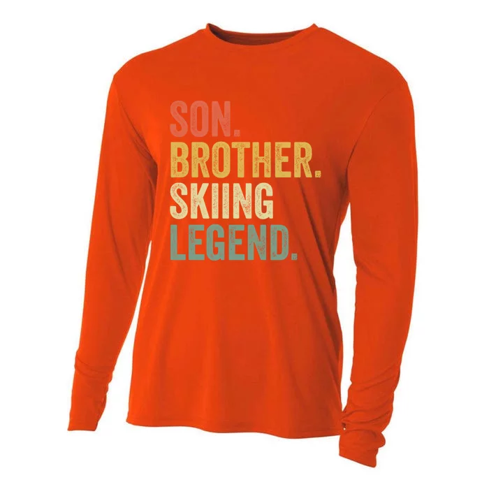 Ski Gift Funny Funny Gift Son Skiing Cute Gift Cooling Performance Long Sleeve Crew