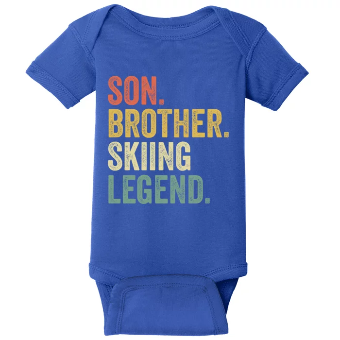 Ski Gift Funny Funny Gift Son Skiing Cute Gift Baby Bodysuit