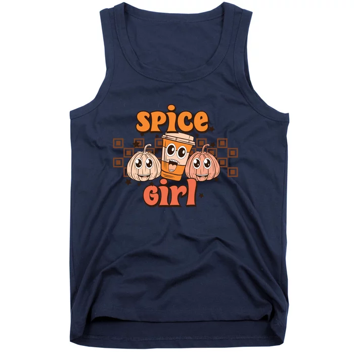 Spice Girl Fall Vibes Autumn Season Thanksgiving Pumpkin Spice Funny Tank Top