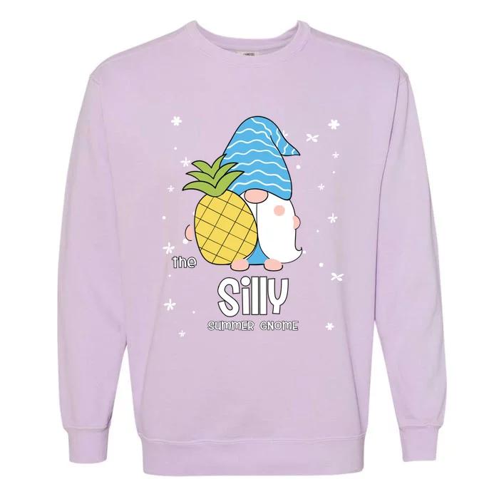 Silly Gnome Funny Summer Matching For Family Gift Garment-Dyed Sweatshirt