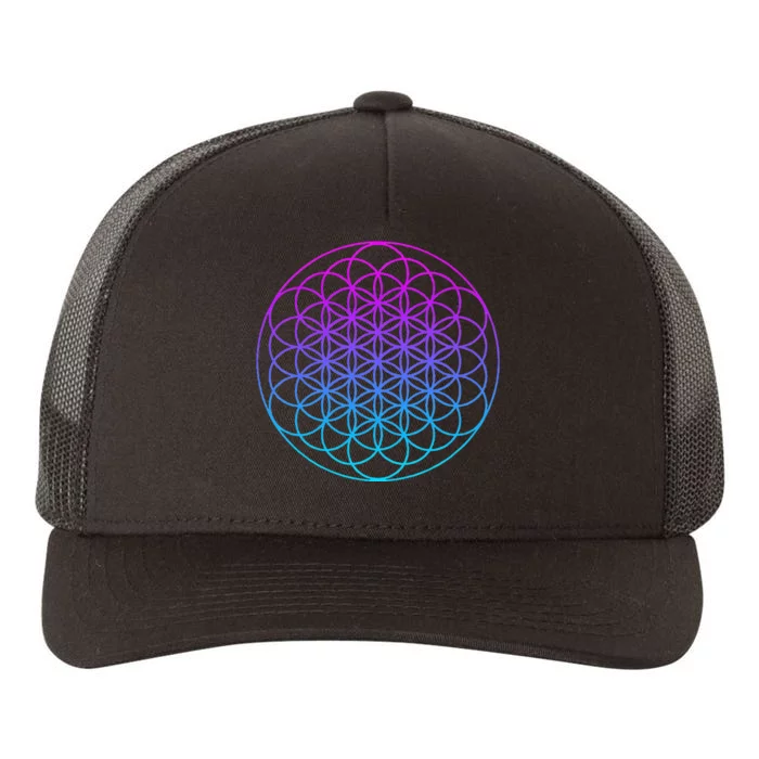 Sacred Geometry Flower Of Life Yupoong Adult 5-Panel Trucker Hat