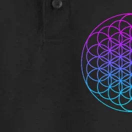 Sacred Geometry Flower Of Life Dry Zone Grid Performance Polo