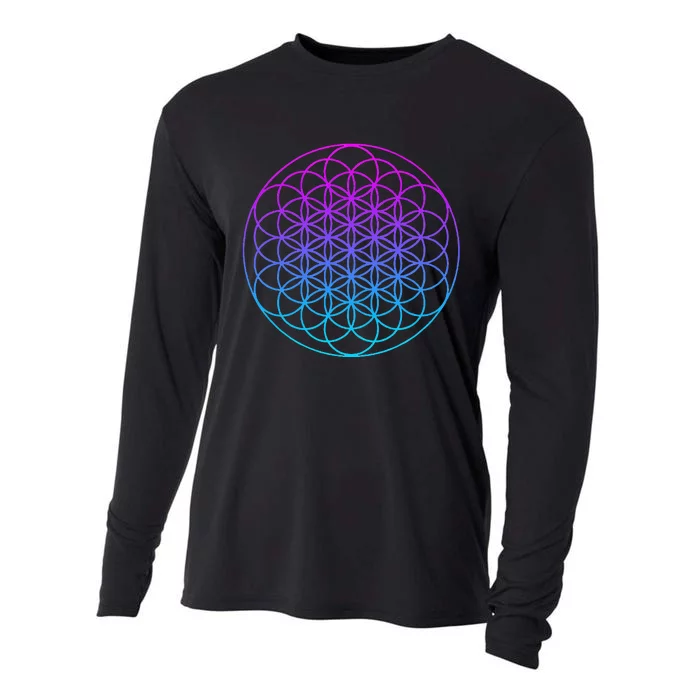 Sacred Geometry Flower Of Life Cooling Performance Long Sleeve Crew