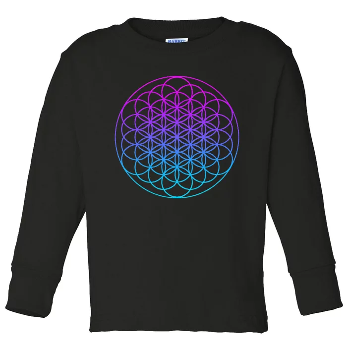 Sacred Geometry Flower Of Life Toddler Long Sleeve Shirt