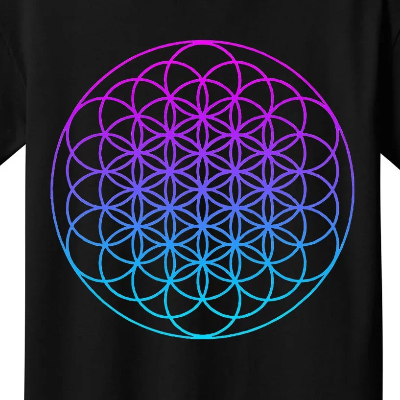 Sacred Geometry Flower Of Life Kids T-Shirt