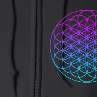 Sacred Geometry Flower Of Life Full Zip Hoodie