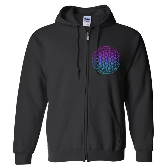 Sacred Geometry Flower Of Life Full Zip Hoodie