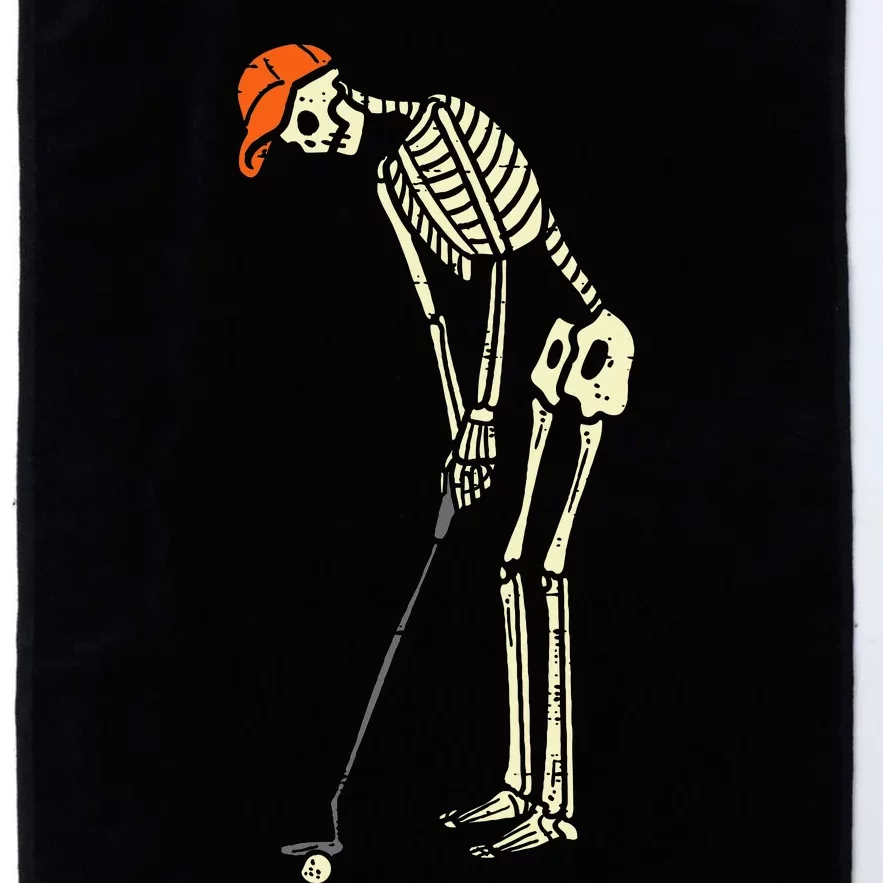 Skeleton Golf Funny Halloween Golfing Sports Golfer Platinum Collection Golf Towel