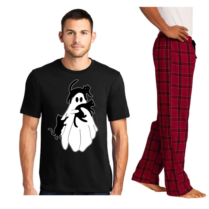 Spooky Ghost Funny Cat Lover Pajama Set