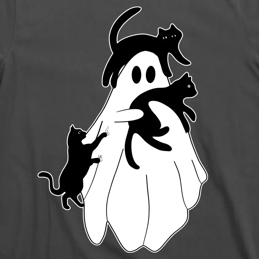 Spooky Ghost Funny Cat Lover T-Shirt