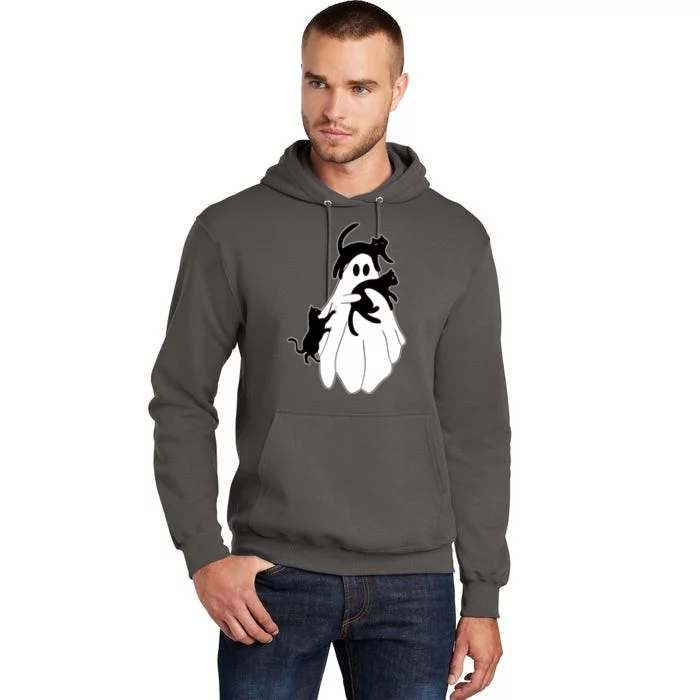 Spooky Ghost Funny Cat Lover Tall Hoodie