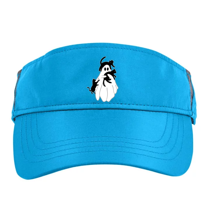 Spooky Ghost Funny Cat Lover Adult Drive Performance Visor