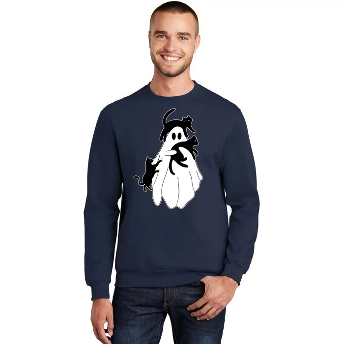 Spooky Ghost Funny Cat Lover Sweatshirt