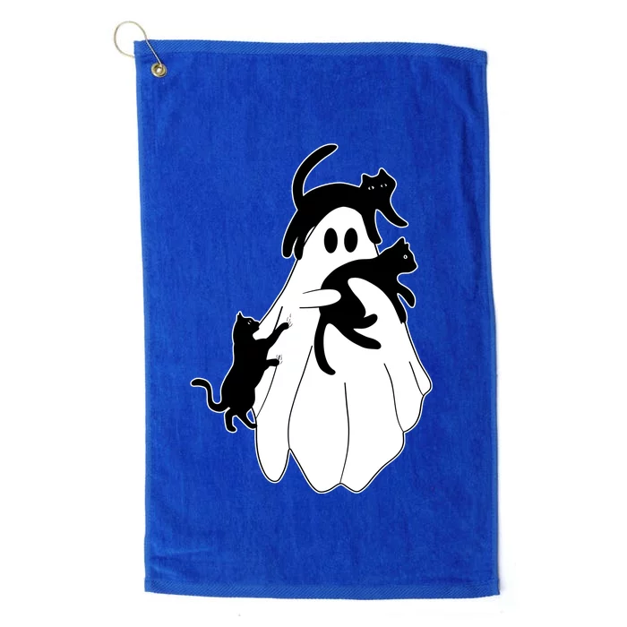 Spooky Ghost Funny Cat Lover Platinum Collection Golf Towel