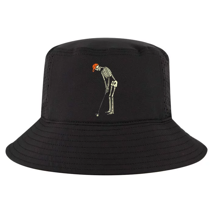 Skeleton Golf Funny Halloween Golfing Sports Cool Comfort Performance Bucket Hat